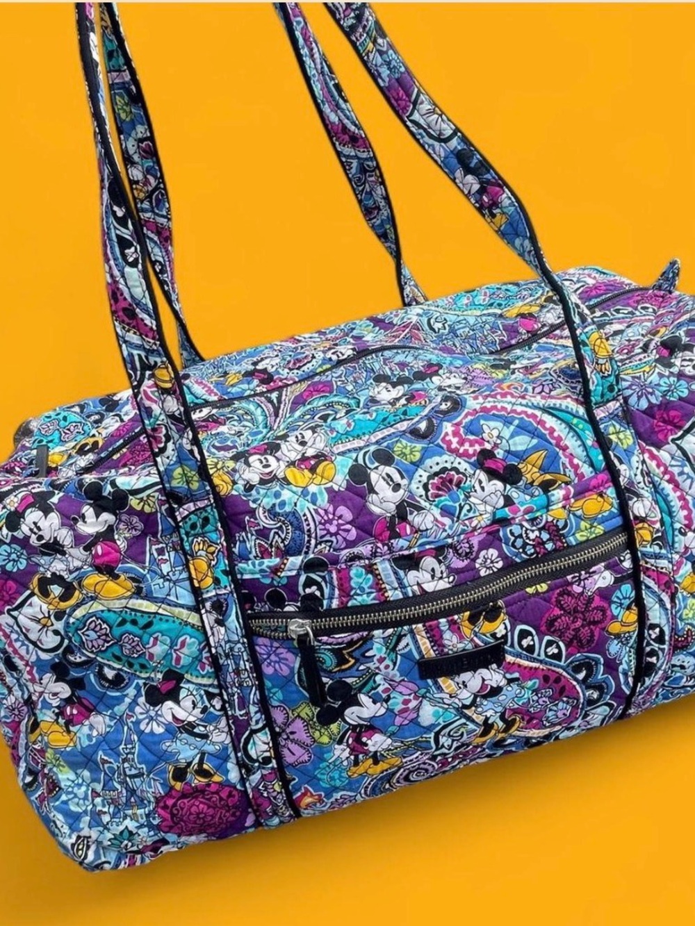 Disney Vera Bradley Grand Traveler Duffel bag Minnie& Mikey with paisley
